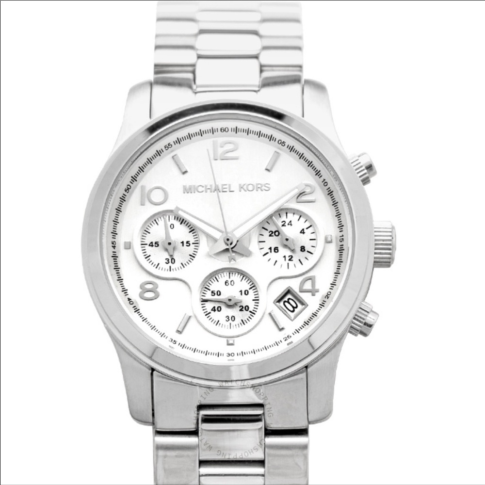 Michael Kors Silver Chronograph Watch 38mm MK5076